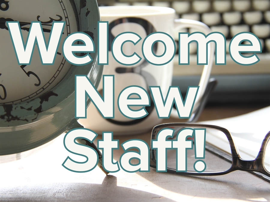 image with text: "Welcome New Staff" image with text: "Welcome New Staff"