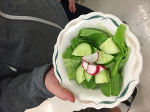 Patton Greenhouse class eats the fruits of their labors!