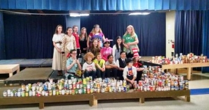 Patton drama students collect record 1,212 pounds of food for YCAP food bank