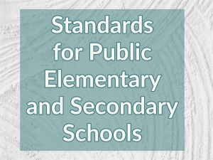 Standards for Oregon public elementary and secondary schools report