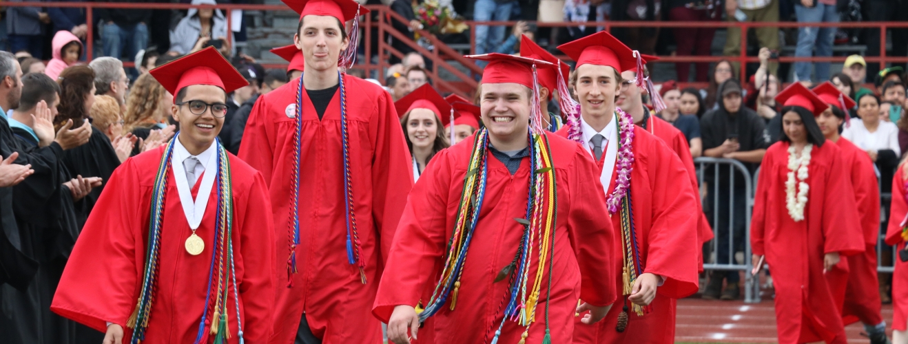 Students Walking During Graduation McMinnville School District