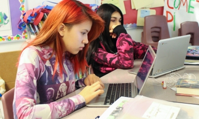 Students Working On Laptops McMinnville School District