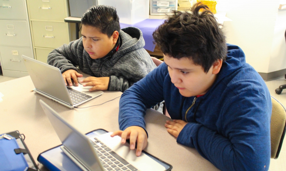 Students Working With Laptops McMinnville School District