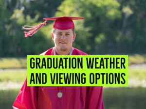 Weather information for Mac High graduation