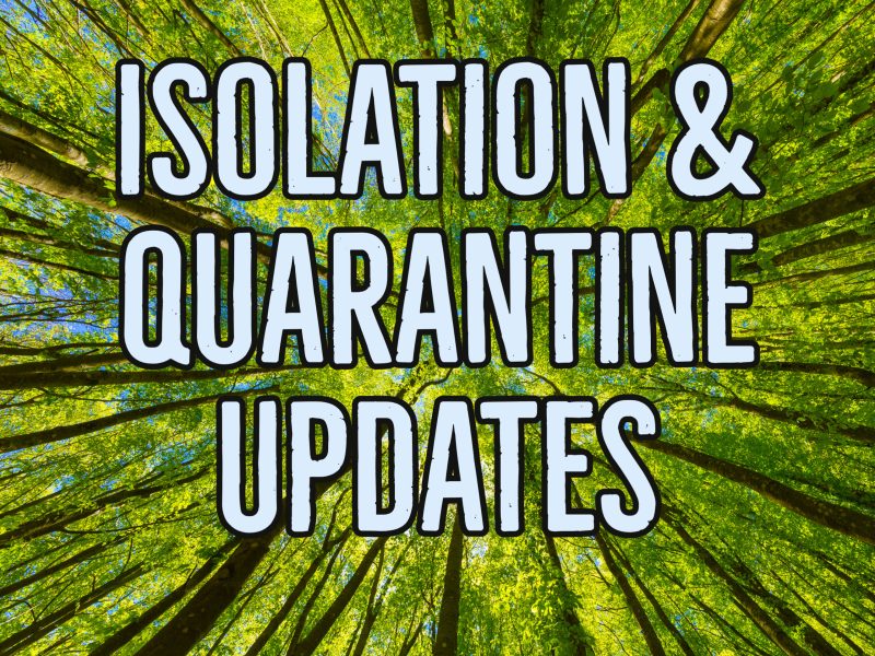 Revised Isolation Quarantine Mcminnville School District