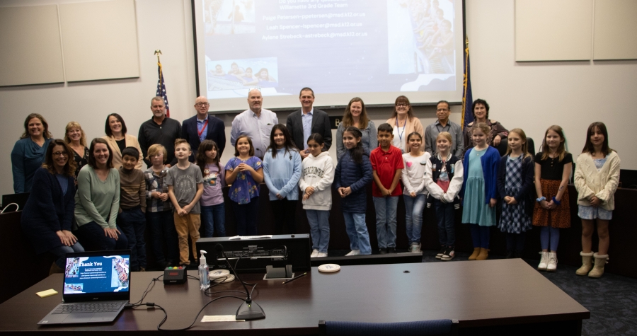 Cougars Visit School Board