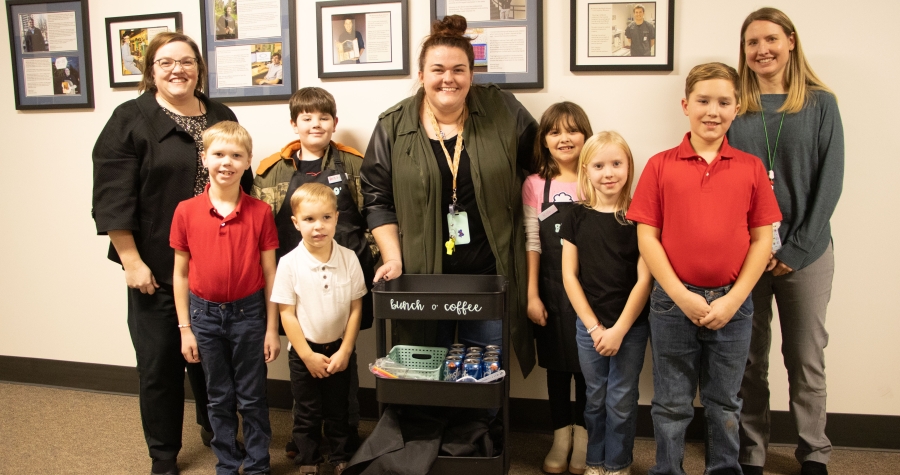 Huskies Visit the School Board
