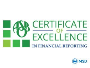 MSD Earns Certificate of Excellence in Financial Reporting Award